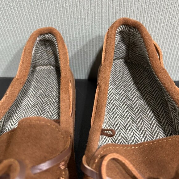 Brown Mens Loafers With Suede Upper & Rubber Sole Size 9-10 By George - Picture 5 of 11